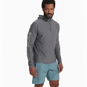 Vuori Uluwatu 24 Water Hoodie Charcoal Heather  Sz. XXL